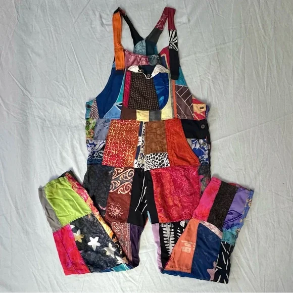 Colorful Patchwork Jumpsuit - Picture 1 of 2